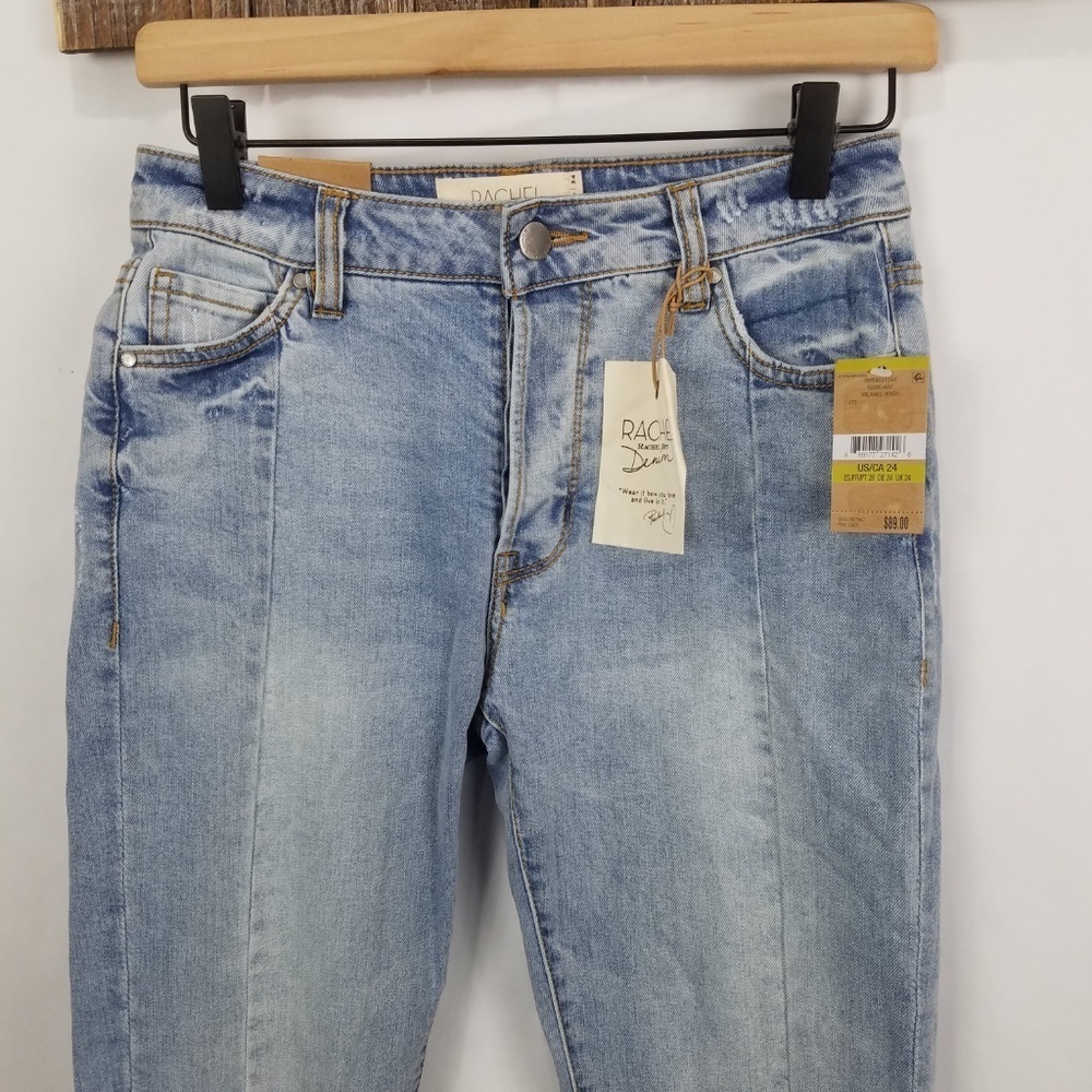 Rachel Roy Jeans Womens 24 Seam Mid-Rise Straight Ankle Cropped Shadow Pocket - Picture 2 of 8